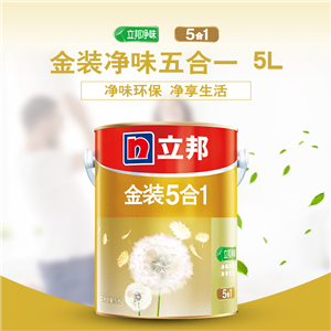 立邦漆 內(nèi)墻乳膠漆油漆涂料墻面漆白漆 金裝凈味五合一