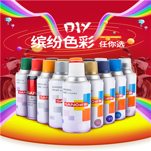 美國三和自噴漆 手噴漆 手搖自動噴漆黑 家具改色噴漆汽車漆劃痕修復(fù)