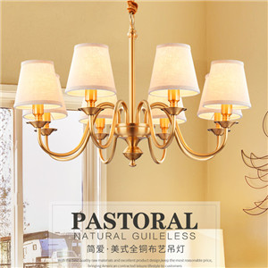 歐普照明美式吊燈客廳燈全銅燈餐廳臥室現(xiàn)代簡約大氣燈具DD
